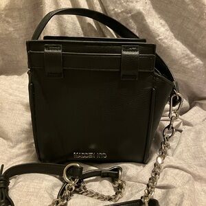 Madden Black Crossbody Bag with Chain Detail